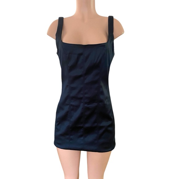 Ten by Babaton Aritzia Premier Black Scuba Mini Dress Size 10 - Picture 2 of 10